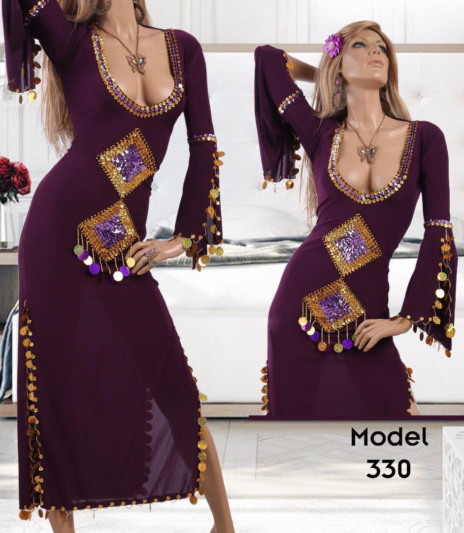 Egyptian Belly Dance Dress, Saidi Costume, Baladi Galabia, sexy Lingerie جلابية رقص شرقى