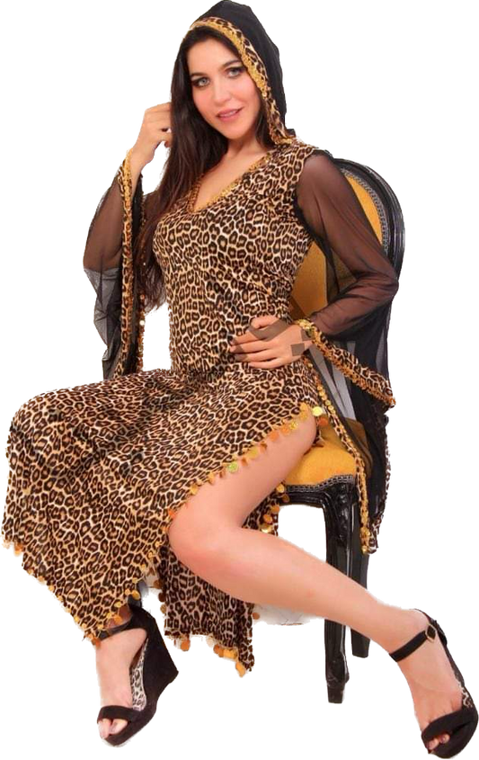 Egyptian Belly Dance Dress Saidi Costume,Baladi Galabeya, Leopard Abaya, Kaftan