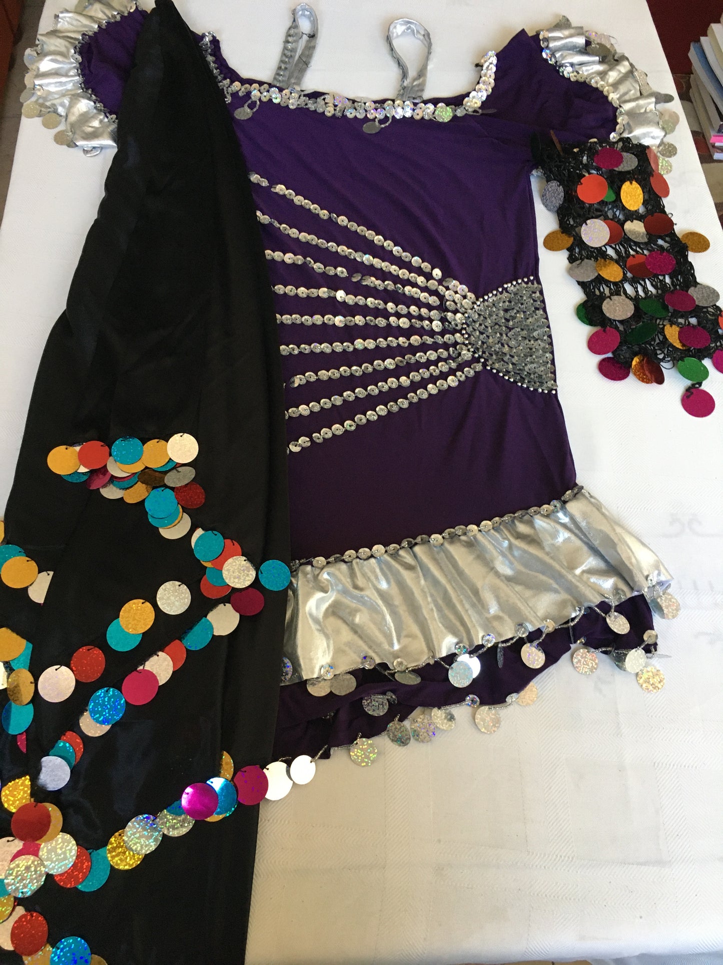 Egyptian Belly Dance Dress Iskandaryan Costume, Galabia, Fallahi, Melaya dress