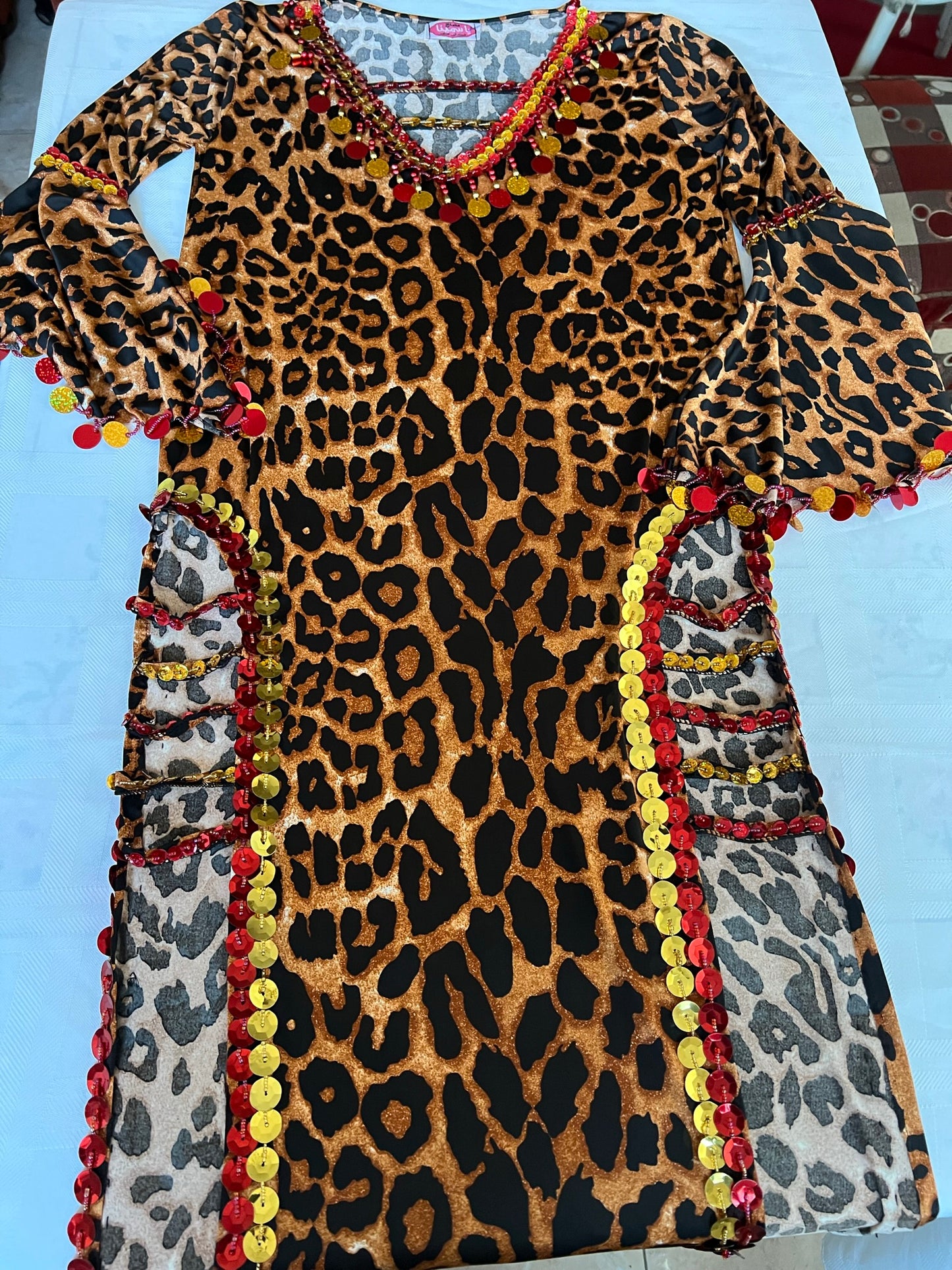 Egyptian Belly Dance Dress Saidi Costume, Baladi Galabia, Leopard Abaya, Kaftan