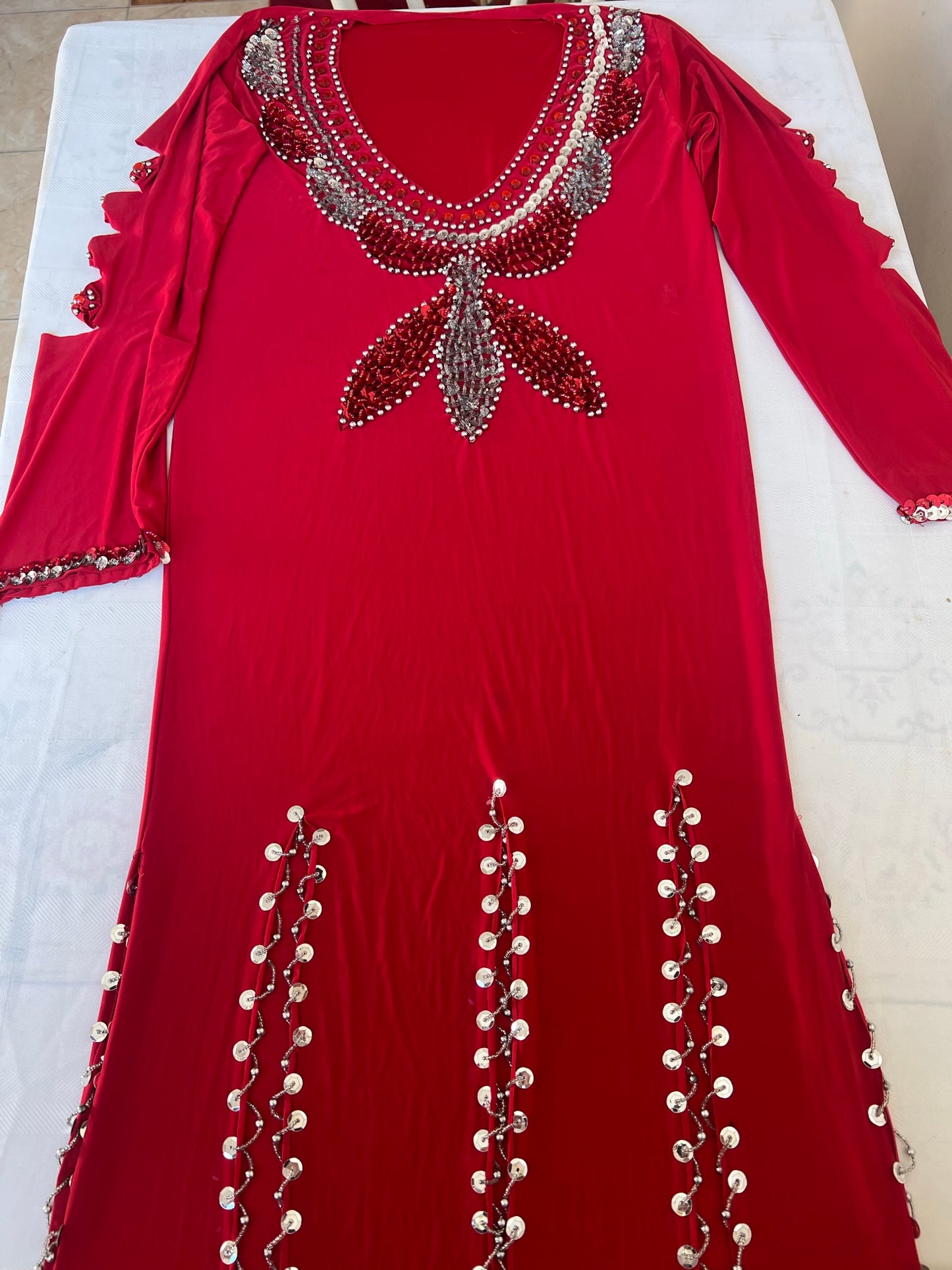 Belly Dance Dress Dancing Costume Saidi Galabia Egyptian Oriental Sexy Abaya Fallahi dance Galabia