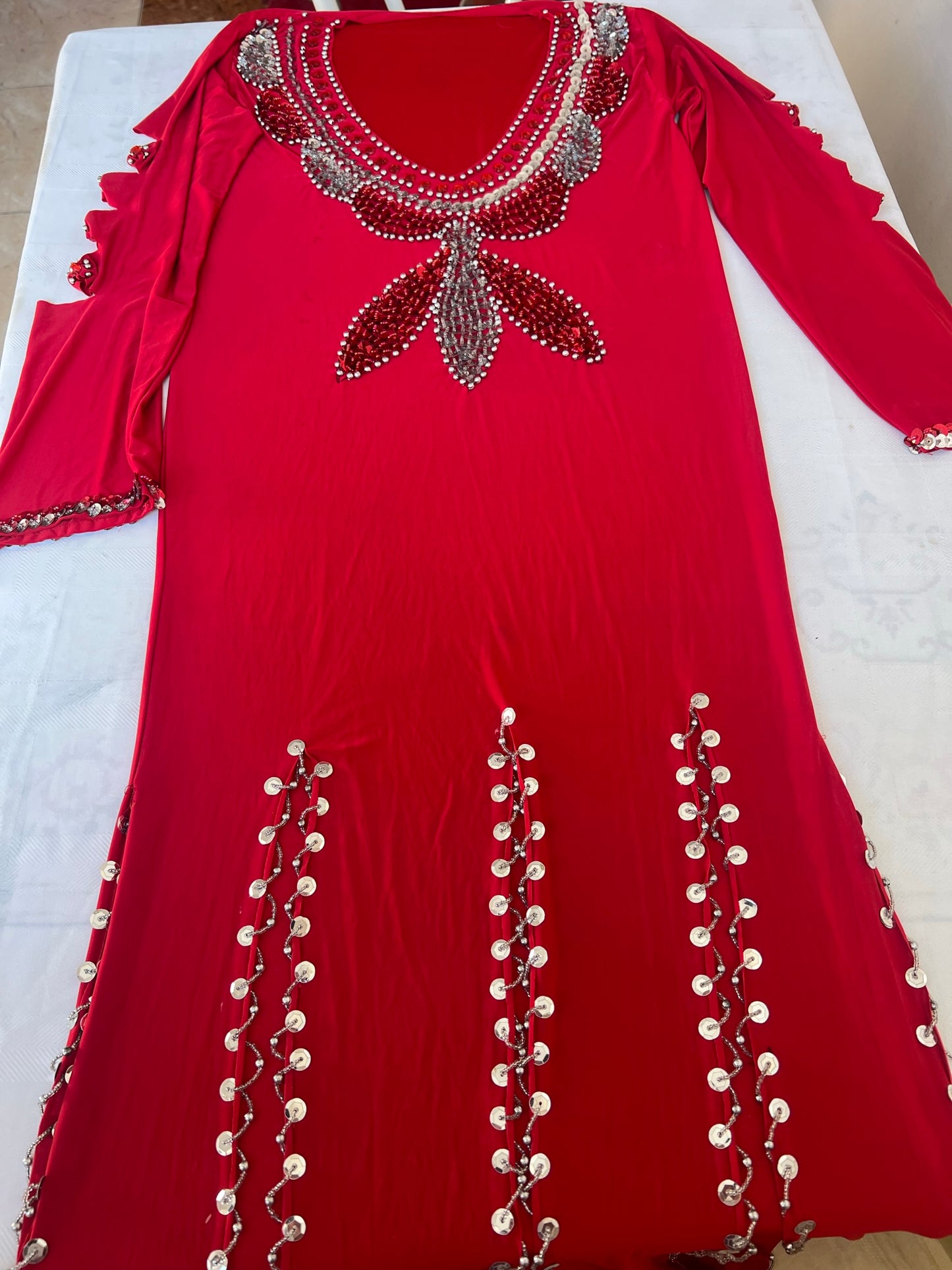 Belly Dance Dress Dancing Costume Saidi Galabia Egyptian Oriental Sexy Abaya Fallahi dance Galabia