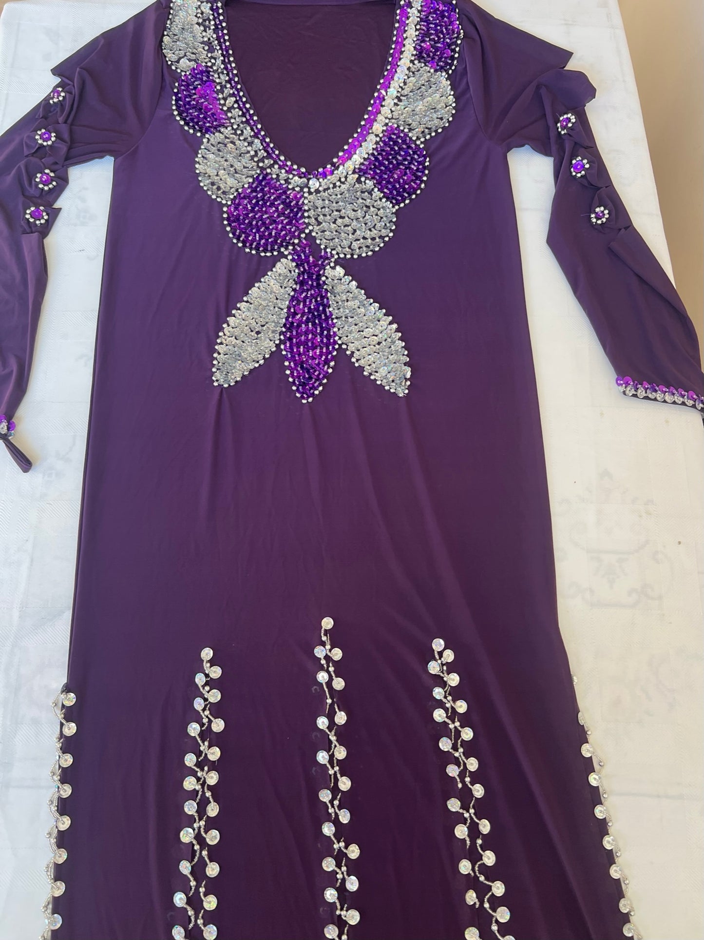 Belly Dance Dress Dancing Costume Saidi Galabia Egyptian Oriental Sexy Abaya Fallahi dance Galabia