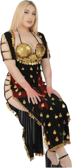 Egyptian Belly Dance Costume Saidi Dress, Baladi Galabia, Fallahi Abaya, gypsy