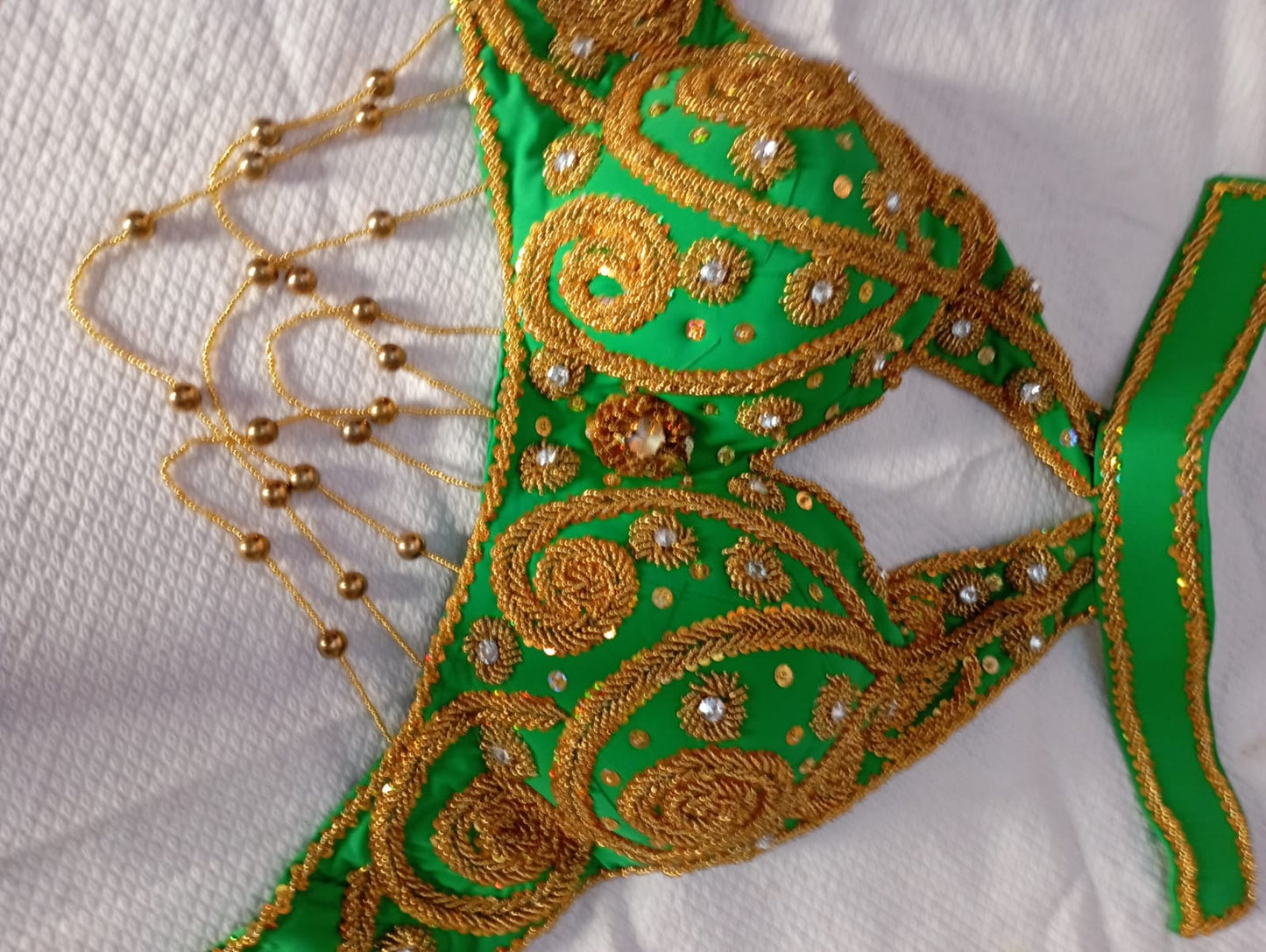 Professional belly dance costume, Egyptian handmade belly dance set/ belly dance skirt and top, Unique design beaded dancing ensemble.