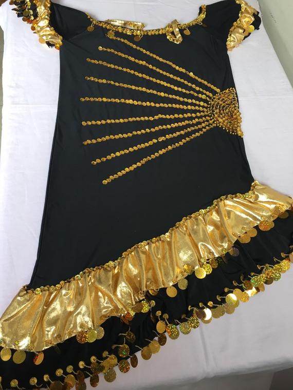 Egyptian Belly Dance Dress Iskandaryan Costume, Galabia, Fallahi, Melaya dress